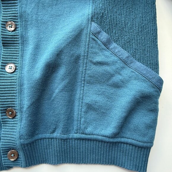 St. Croix Shop Blue Wool Cardigan Sweater Button Front Vintage Mens Size Large - Picture 3 of 8